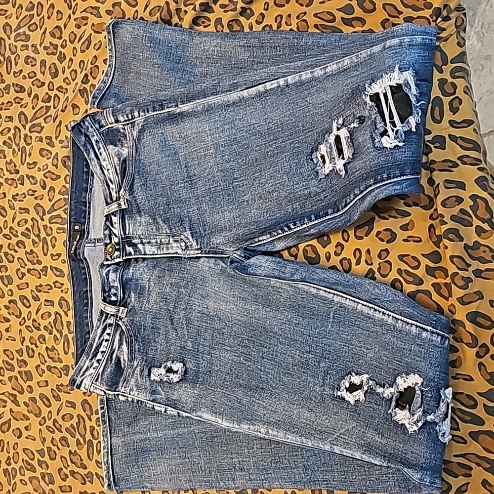 LOLO jeans frayed denim blue jeans size 9 ,hardly worn